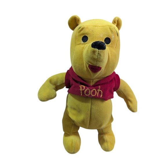 Winnie The Pooh Plush Toy With Red Shirt 11" Tall Disney Classic Cuddly Bear - Picture 1 of 8